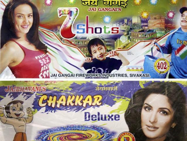 Preity Zinta, Kareena Kapoor and Katrina Kaif have always been the top favourites in this game of branding. For those really small to not recognise with the actors, we have Chhota Bheem, the “laddoo-eating, strong and intelligent young boy”. He is a hit among the tiny tots buyers in the market. (Prabhas Roy/ HT Photo) 