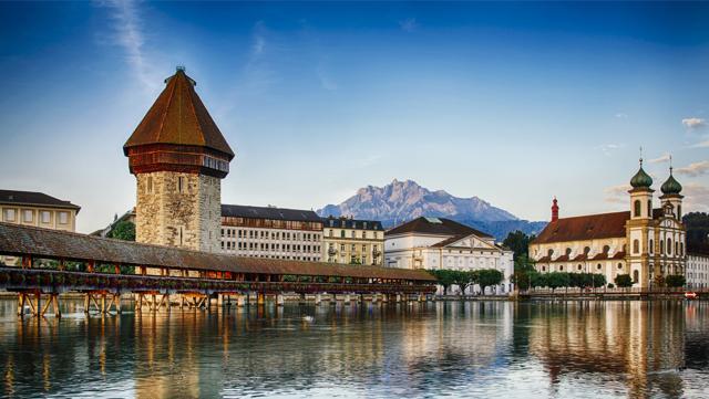 4. Kapellbrcke with the mountain Pilatus in the background in Luzern, Switzerland. (Getty Images/iStockphoto) 4. Kapellbrcke with the mountain Pilatus in the background in Luzern, Switzerland. (Getty Images/iStockphoto)