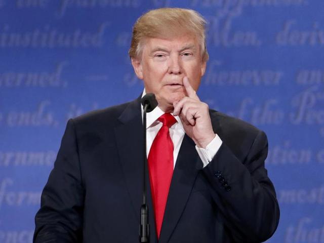 Republican US presidential nominee Donald Trump speaks during the third and final debate with Democratic nominee Hillary Clinton at UNLV in Las Vegas, Nevada. (Reuters Photo) Republican US presidential nominee Donald Trump speaks during the third and final debate with Democratic nominee Hillary Clinton at UNLV in Las Vegas, Nevada. (Reuters Photo)