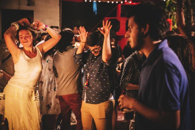 Reggae music lovers groove to the beats. (Mohit Kapil )