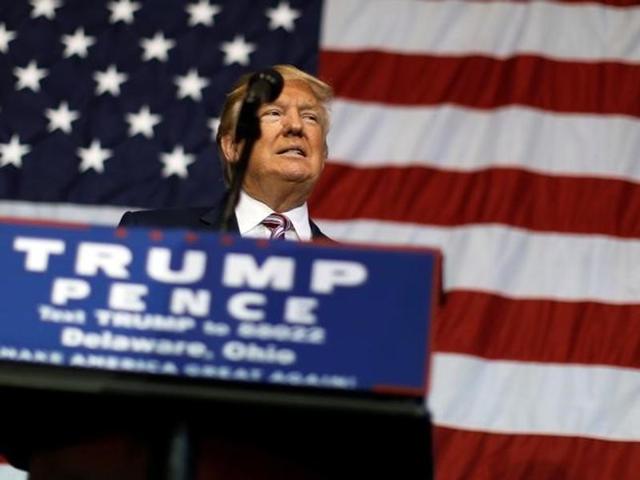 US Republican presidential nominee Donald Trump holds a campaign rally in Delaware, Ohio, on October 20, 2016. (Reuters) US Republican presidential nominee Donald Trump holds a campaign rally in Delaware, Ohio, on October 20, 2016. (Reuters)