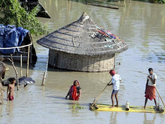 The Bihar government assessed the damages following the devastation caused by the rivers and submitted a memorandum to the Centre last month.(PTI Photo) The Bihar government assessed the damages following the devastation caused by the rivers and submitted a memorandum to the Centre last month.(PTI Photo)