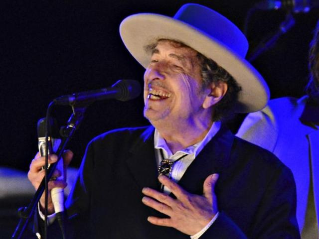 Bob Dylan performs during on day 2 of The Hop Festival in 2012.