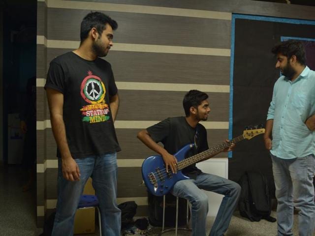 Ritansh and Sidharth of Motorcycle Shayaries, a rap rock band. The video of their song ‘Holi Hai’, uploaded on Youtube this March, has garnered over 12,000 views (HT File photo) Ritansh and Sidharth of Motorcycle Shayaries, a rap rock band. The video of their song ‘Holi Hai’, uploaded on Youtube this March, has garnered over 12,000 views (HT File photo)