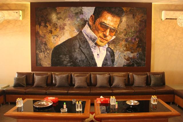 The living room in Salman’s Chalet.