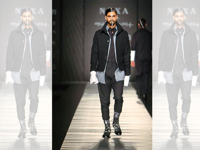 Rajesh Pratap Singh used wool-ikat blends in modern silhouettes (Waseem Gashroo) Rajesh Pratap Singh used wool-ikat blends in modern silhouettes (Waseem Gashroo)