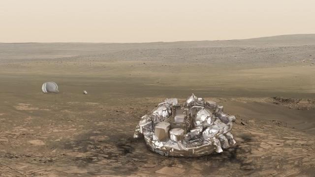 An illustration released by the European Space Agency (ESA) shows the Schiaparelli EDM lander. (Reuters) An illustration released by the European Space Agency (ESA) shows the Schiaparelli EDM lander. (Reuters)