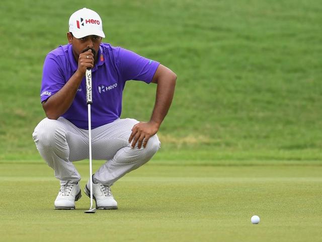 Anirban Lahiri of India plays his tee shot during the second round of 2016 CIMB Classic golf tournament. (AFP Photo) Anirban Lahiri of India plays his tee shot during the second round of 2016 CIMB Classic golf tournament. (AFP Photo)