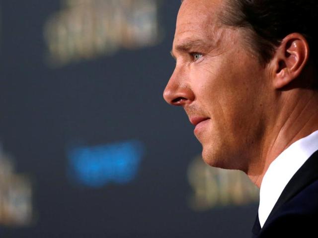 Benedict Cumberbatch, previously best known as TV’s Sherlock, poses at the world premiere of Doctor Strange. (REUTERS) 