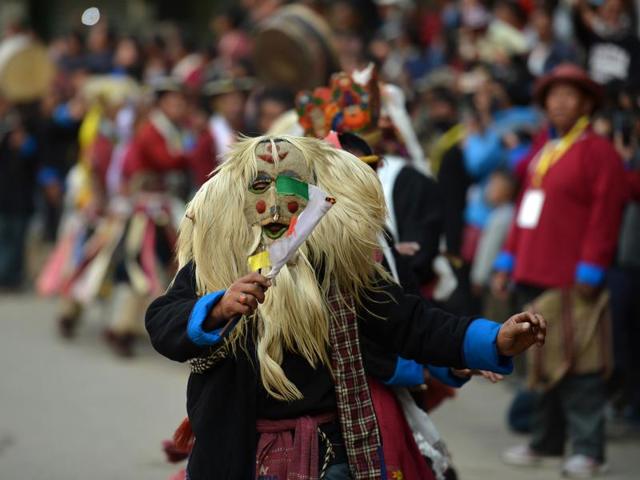 A dance performance enthrals viewers at the festival. (AFP)