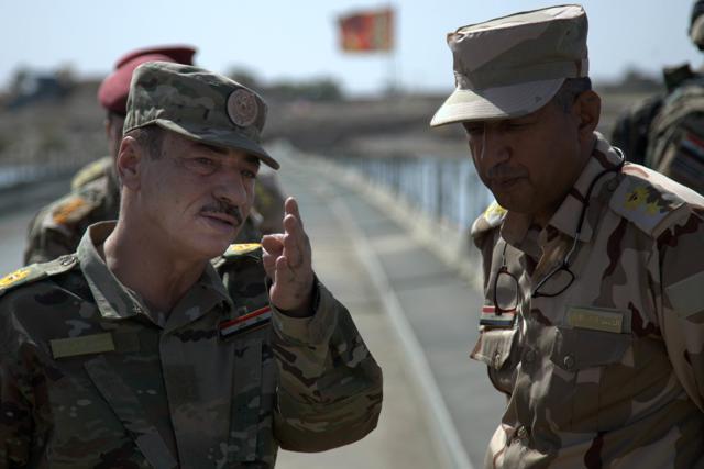 Iraqi Major General Najim al-Jobori (left) the head of Nineveh operations command. (AP Photo) Iraqi Major General Najim al-Jobori (left) the head of Nineveh operations command. (AP Photo)