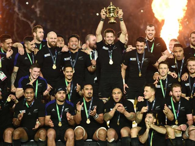 New Zealand are the only team to win the Rugby World Cup three times. (AFP) New Zealand are the only team to win the Rugby World Cup three times. (AFP)