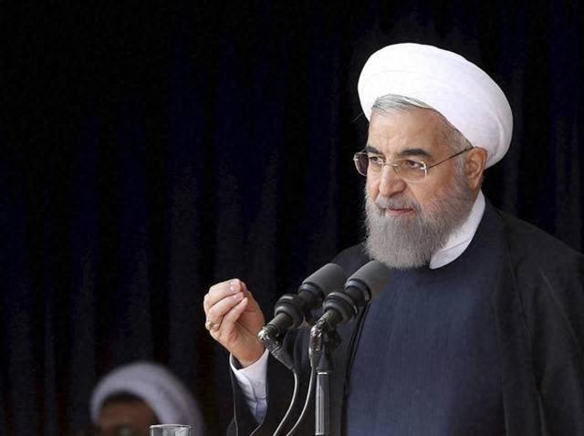 In this photo released by official website of the office of the Iranian Presidency, President Hassan Rouhani speaks to a crowd during a visit to the central city of Arak, Iran. (AP Photo) In this photo released by official website of the office of the Iranian Presidency, President Hassan Rouhani speaks to a crowd during a visit to the central city of Arak, Iran. (AP Photo)