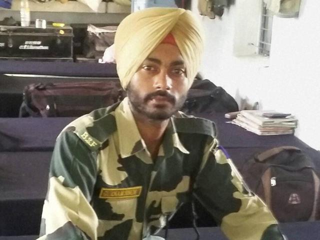 A file photo of BSF constable Gurnam Singh who succumbed to his injuries inflicted by a sniper fire attack by Pakistani Rangers near the international border in Hiranagar, Jammu on Saturday. (PTI) A file photo of BSF constable Gurnam Singh who succumbed to his injuries inflicted by a sniper fire attack by Pakistani Rangers near the international border in Hiranagar, Jammu on Saturday. (PTI)