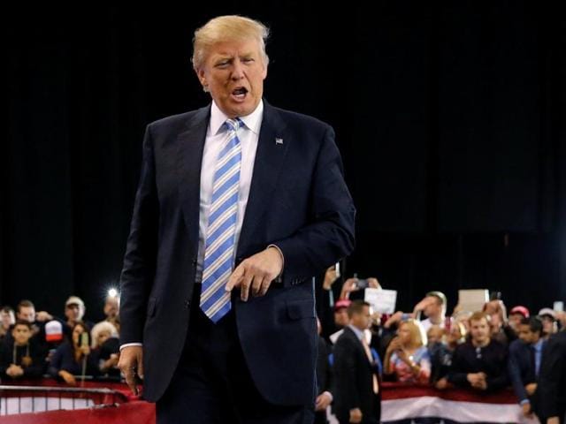 Republican presidential candidate Donald Trump speaks at a rally on October 22, 2016 in Cleveland, Ohio. It is believed that Ohio is a must win state for Trump to secure the presidency. (AFP) Republican presidential candidate Donald Trump speaks at a rally on October 22, 2016 in Cleveland, Ohio. It is believed that Ohio is a must win state for Trump to secure the presidency. (AFP)