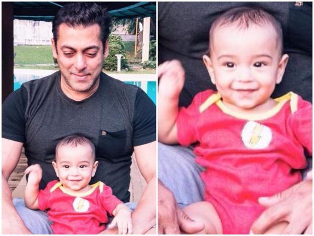 An old photo of Ahil with his daddy dearest Aayush Sharma. (Instagram) An old photo of Ahil with his daddy dearest Aayush Sharma. (Instagram)