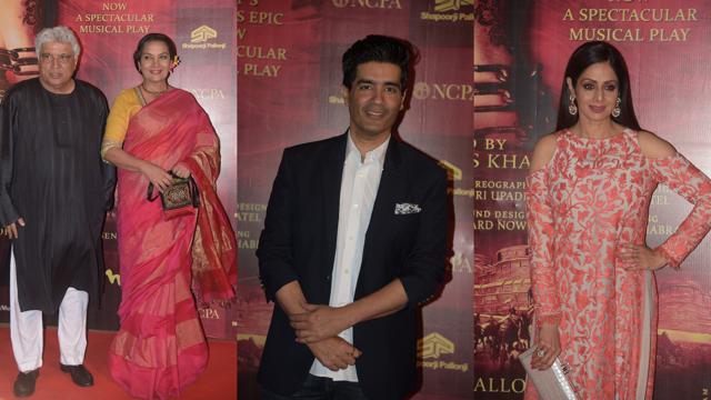 Javed Akhtar, Shabana Azmi, Manish Malhotra and Sridevi at the theatrical production’s premiere.