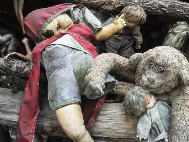 Island of the Dolls, Mexico: In Xochimilco, a Mexico City neighborhood known for its floating gardens, goosebumps are guaranteed for visitors still traumatized by Chucky. This creepy island is covered in dolls hanging all over its trees and walls. (AFP) Island of the Dolls, Mexico: In Xochimilco, a Mexico City neighborhood known for its floating gardens, goosebumps are guaranteed for visitors still traumatized by Chucky. This creepy island is covered in dolls hanging all over its trees and walls. (AFP)