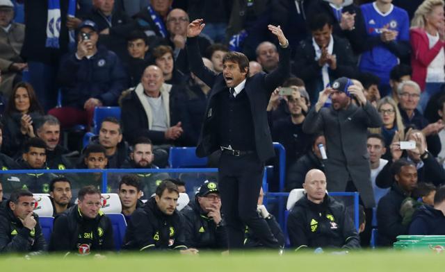 Conte defended his actions, saying his players deserved more support from the fans. (REUTERS) Conte defended his actions, saying his players deserved more support from the fans. (REUTERS)