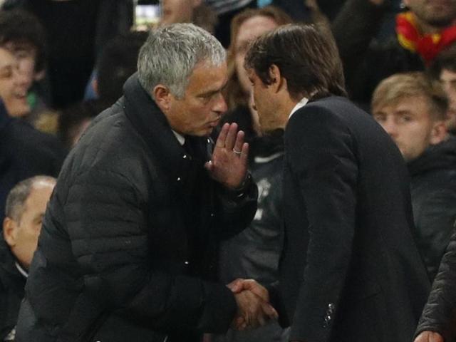 Pitch-side microphones suggested Mourinho had accused Conte, in Italian, of trying to “humiliate” his side by urging the home fans to make more noise. (REUTERS) Pitch-side microphones suggested Mourinho had accused Conte, in Italian, of trying to “humiliate” his side by urging the home fans to make more noise. (REUTERS)