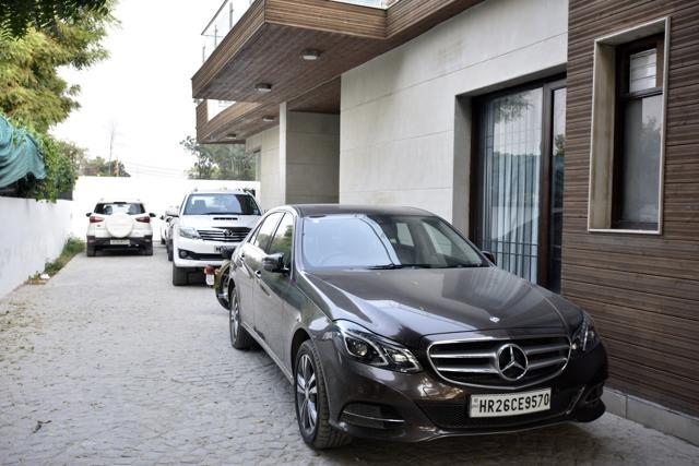 11 luxury cars were seized from the premises during the raid at a farmhouse where a casino was setup in the posh Sainik Farms area in South Delhi which was busted by police on Saturday night. (Arun Sharma/HT Photo) 11 luxury cars were seized from the premises during the raid at a farmhouse where a casino was setup in the posh Sainik Farms area in South Delhi which was busted by police on Saturday night. (Arun Sharma/HT Photo)