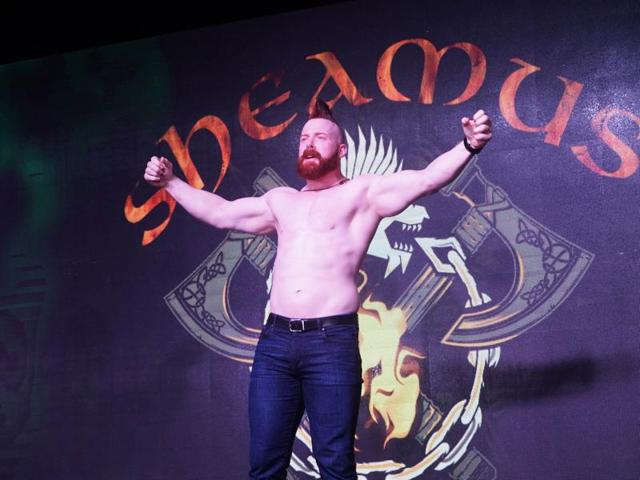 WWE wrestler Sheamus talks about visiting India, meeting actor John Abraham recently and his dream of working in a Bollywood film.(Prodip Guha/HT Photo)