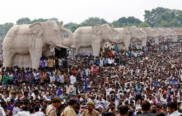 People attend an election campaign rally of Bahujan Samaj Party (BSP) chief Mayawati in Lucknow. (Reuters File Photo) People attend an election campaign rally of Bahujan Samaj Party (BSP) chief Mayawati in Lucknow. (Reuters File Photo)