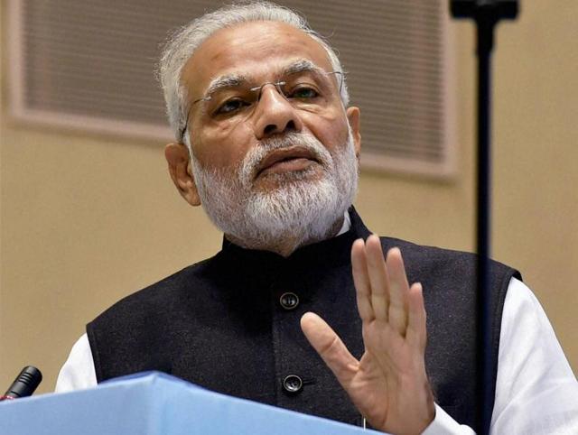Prime Minister Narendra Modi addresses the concluding session of “Global Conference on National Initiative towards Strengthening Arbitration and Enforcement in India” in New Delhi on Sunday. (PTI) Prime Minister Narendra Modi addresses the concluding session of “Global Conference on National Initiative towards Strengthening Arbitration and Enforcement in India” in New Delhi on Sunday. (PTI)