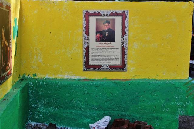 Dr Mahesh Bedekar has put up pictures of the artist Raja Ravi Verma in the area. (Praful Gangurde)