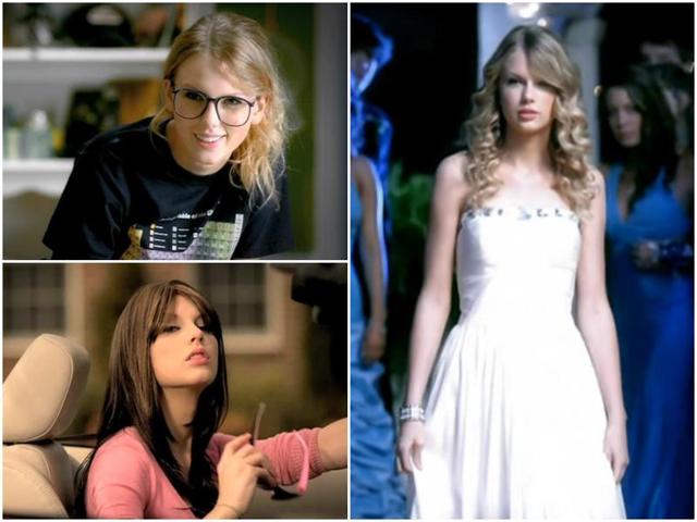 2008 was still all about romantic stories for her. She delivered another hit, You Belong With Me, in the same album where she played a goofy, dorky girl who could not tell what was in her heart to the guy she liked. Of course, everyone remembers the white dress and the Cinderella moment at the end of the video. 2008 was still all about romantic stories for her. She delivered another hit, You Belong With Me, in the same album where she played a goofy, dorky girl who could not tell what was in her heart to the guy she liked. Of course, everyone remembers the white dress and the Cinderella moment at the end of the video.