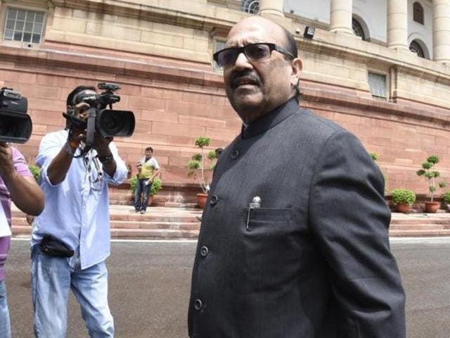 Rajya Sabha MP Amar Singh during the Monsoon session in New Delhi in July 2016. (Sonu Mehta/HT File) Rajya Sabha MP Amar Singh during the Monsoon session in New Delhi in July 2016. (Sonu Mehta/HT File)