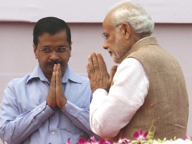 The Arvind Kejriwal-led AAP alleged the Modi government at the Centre of stealing credit from the armed forces. (HT file photo) The Arvind Kejriwal-led AAP alleged the Modi government at the Centre of stealing credit from the armed forces. (HT file photo)