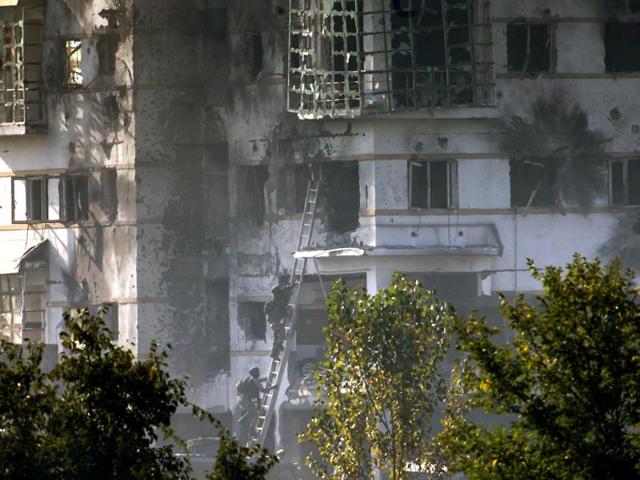 A government school and a public health engineering department’s quarter were caught in fire on Monday.(AP file photo)