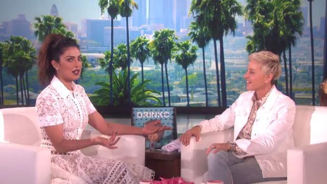 Priyanka had to play a game of ‘Drinko’ at the show.