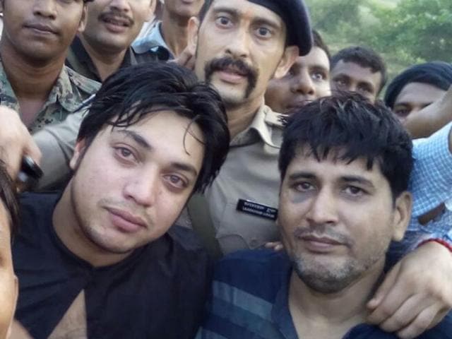 Delhi-based trader-brothers Kapil Sharma and Suresh Sharma were rescued on Wednesday by Patna police. (HT Photo) Delhi-based trader-brothers Kapil Sharma and Suresh Sharma were rescued on Wednesday by Patna police. (HT Photo)