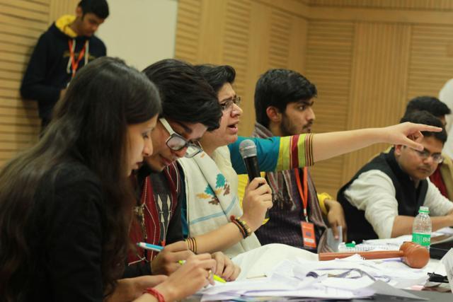 The mock parliament is a platform for students to take up national issues.