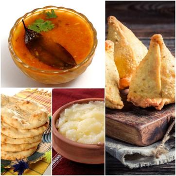 Some of the commonly available high-heat foods include sambhar (thin lentil soup), ghee (clarified butter), roti (Indian bread), pakora (fried snack prepared by coating the vegetable/meat with flour batter and deep frying) and samosa -- a triangular deep-fried pastry containing vegetable or meat. (Shutterstcok) Some of the commonly available high-heat foods include sambhar (thin lentil soup), ghee (clarified butter), roti (Indian bread), pakora (fried snack prepared by coating the vegetable/meat with flour batter and deep frying) and samosa -- a triangular deep-fried pastry containing vegetable or meat. (Shutterstcok)