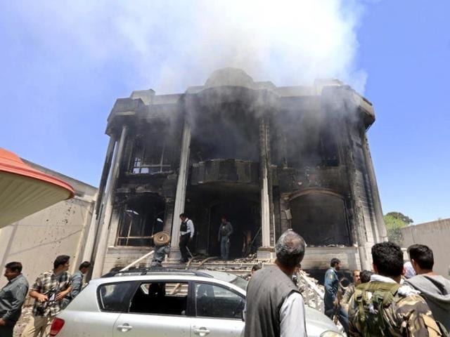 Smoke rises from a building near the Indian consulate in eastern Afghanistan, bordering Pakistan, after a terror attack.(Reuters File Photo) Smoke rises from a building near the Indian consulate in eastern Afghanistan, bordering Pakistan, after a terror attack.(Reuters File Photo)