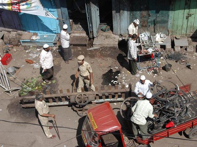 Seven people were killed in a blast at Malegaon, a predominantly Muslim town, on September 29, 2008. (REUTERS) Seven people were killed in a blast at Malegaon, a predominantly Muslim town, on September 29, 2008. (REUTERS)