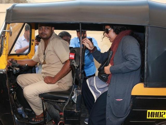 Sujoy Ghosh and Vidya Balan during the trailer launch of Kahaani 2 on Mumbai. (IANS Photo)