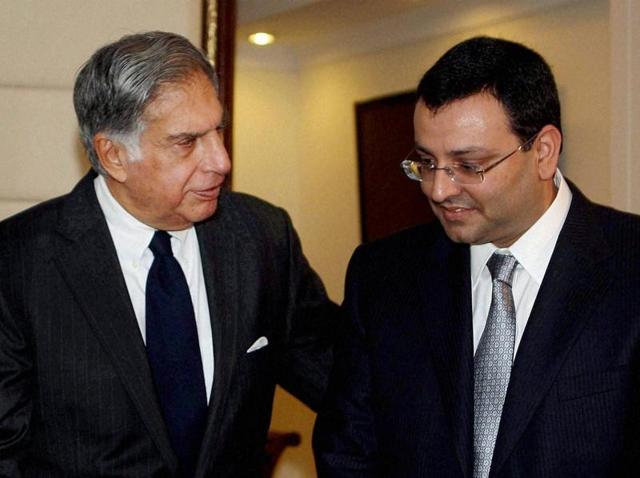 Ratan Tata (left) with Cyrus Mistry at an event. Tata took over as interim chairman of the Tata Group for four months after the board decided to remove Mistry.(PTI File)