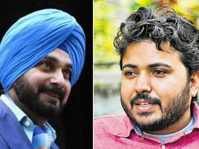 Sidhu and his group met Pathak even as talks of an alliance between the Awaaz-e-Punjab and the Congress were reported to be in the final stage ahead of the Punjab assembly elections due early next year.(HT File Photos)