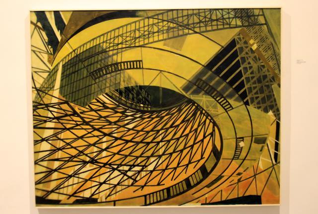 An untitled painting made using gouache, kite paper colour and pigmented beeswax on paper (Photo: Bhushan Koydande/HT)