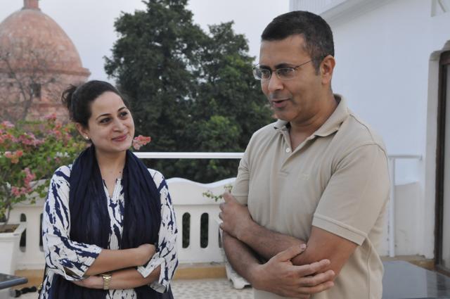 Abdullah and his wife Nayab in Lucknow. He is the son of social activist Naseem Iqtidar Ali. Abdullah, a hotelier, talks to his sister and his extended family over Skype. “We steer clear of politics. When we talk, we just focus on the family,” he says. (Dheeraj Dhawana / HT Photo) Abdullah and his wife Nayab in Lucknow. He is the son of social activist Naseem Iqtidar Ali. Abdullah, a hotelier, talks to his sister and his extended family over Skype. “We steer clear of politics. When we talk, we just focus on the family,” he says. (Dheeraj Dhawana / HT Photo)