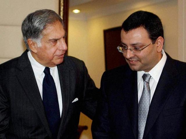 File photo of Ratan Tata (L) with Cyrus Mistry.