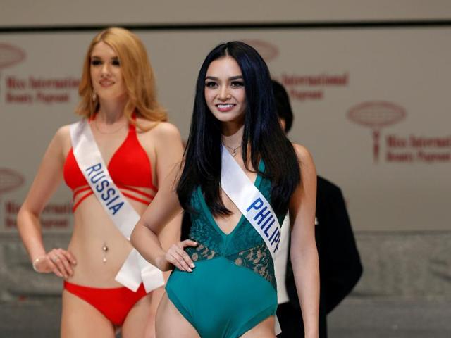 The winner of the Miss International 2016 Kylie Verzosa poses during the swimsuit round. (REUTERS) The winner of the Miss International 2016 Kylie Verzosa poses during the swimsuit round. (REUTERS)
