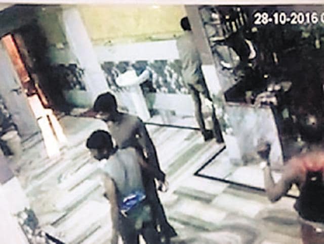 CCTV footage of the gang. CCTV footage of the gang.
