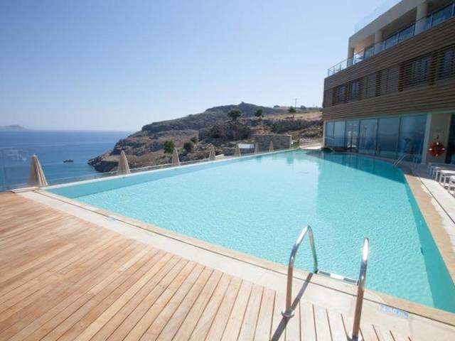 Lindos Blu, Lindos in Greece has been built like a hillside amphitheatre overlooking a picturesque bay. This beautiful retreat is ideal for relaxation and is ranked 6th. (AFP) 