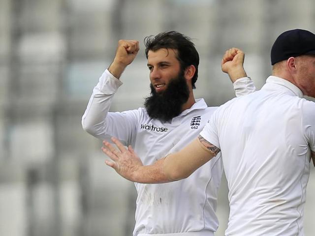 Moeen Ali’s 5/57 negated Tamim Iqbal’s magnificent century, his third in six Tests against England. (AP) Moeen Ali’s 5/57 negated Tamim Iqbal’s magnificent century, his third in six Tests against England. (AP)