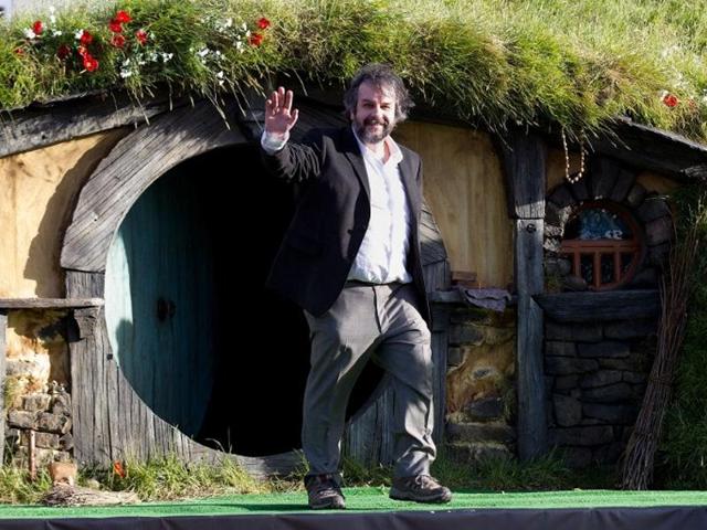 Director Peter Jackson walks out onto the stage during the world premiere of The Hobbit movie in Courtenay Place in Wellington on November 28, 2012. Huge crowds swarmed into central Wellington on November 28 for the world premiere of Peter Jackson's The Hobbit, an event that has sparked Middle Earth mania in New Zealand. (AFP) Director Peter Jackson walks out onto the stage during the world premiere of The Hobbit movie in Courtenay Place in Wellington on November 28, 2012. Huge crowds swarmed into central Wellington on November 28 for the world premiere of Peter Jackson's The Hobbit, an event that has sparked Middle Earth mania in New Zealand. (AFP)